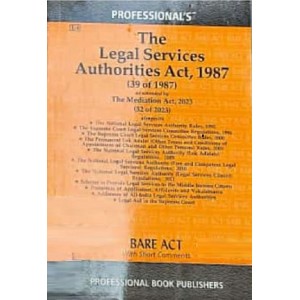 Professional Book Publisher's The Legal Services Authorities Act 1987 Bare Act 2024